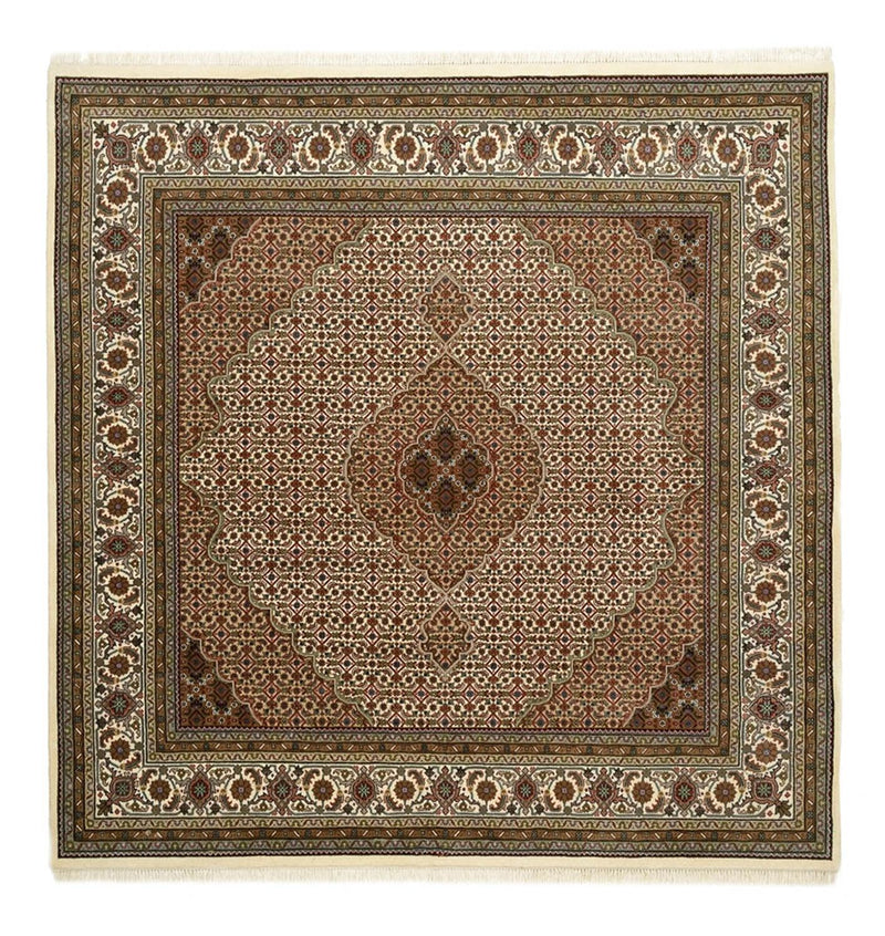 Tappeto orientale - Tabriz quadrato  - 203 x 201 cm - beige scuro