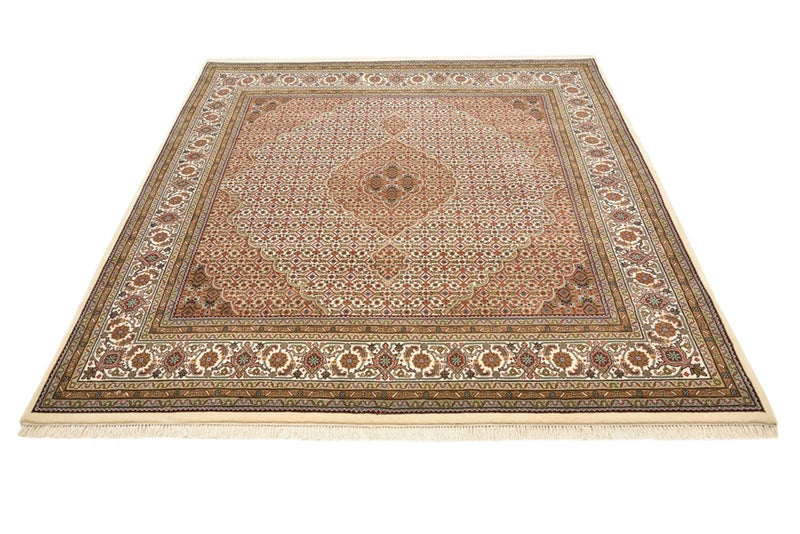 Tappeto orientale - Tabriz quadrato  - 203 x 201 cm - beige scuro