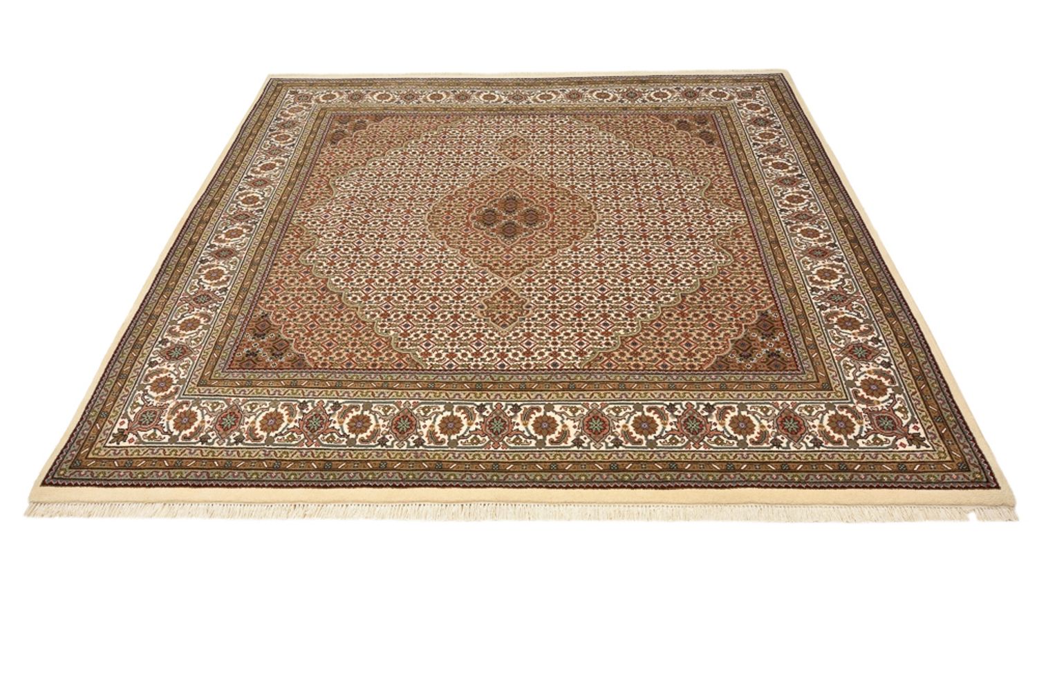 Tappeto orientale - Tabriz quadrato  - 203 x 201 cm - beige scuro