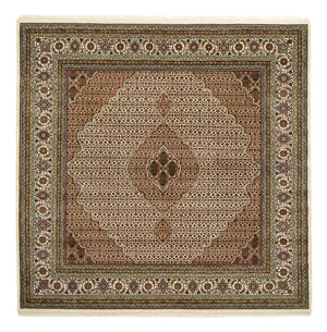 Tappeto orientale - Tabriz quadrato  - 203 x 201 cm - beige scuro