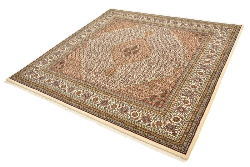 Tappeto orientale - Tabriz quadrato  - 203 x 201 cm - beige scuro