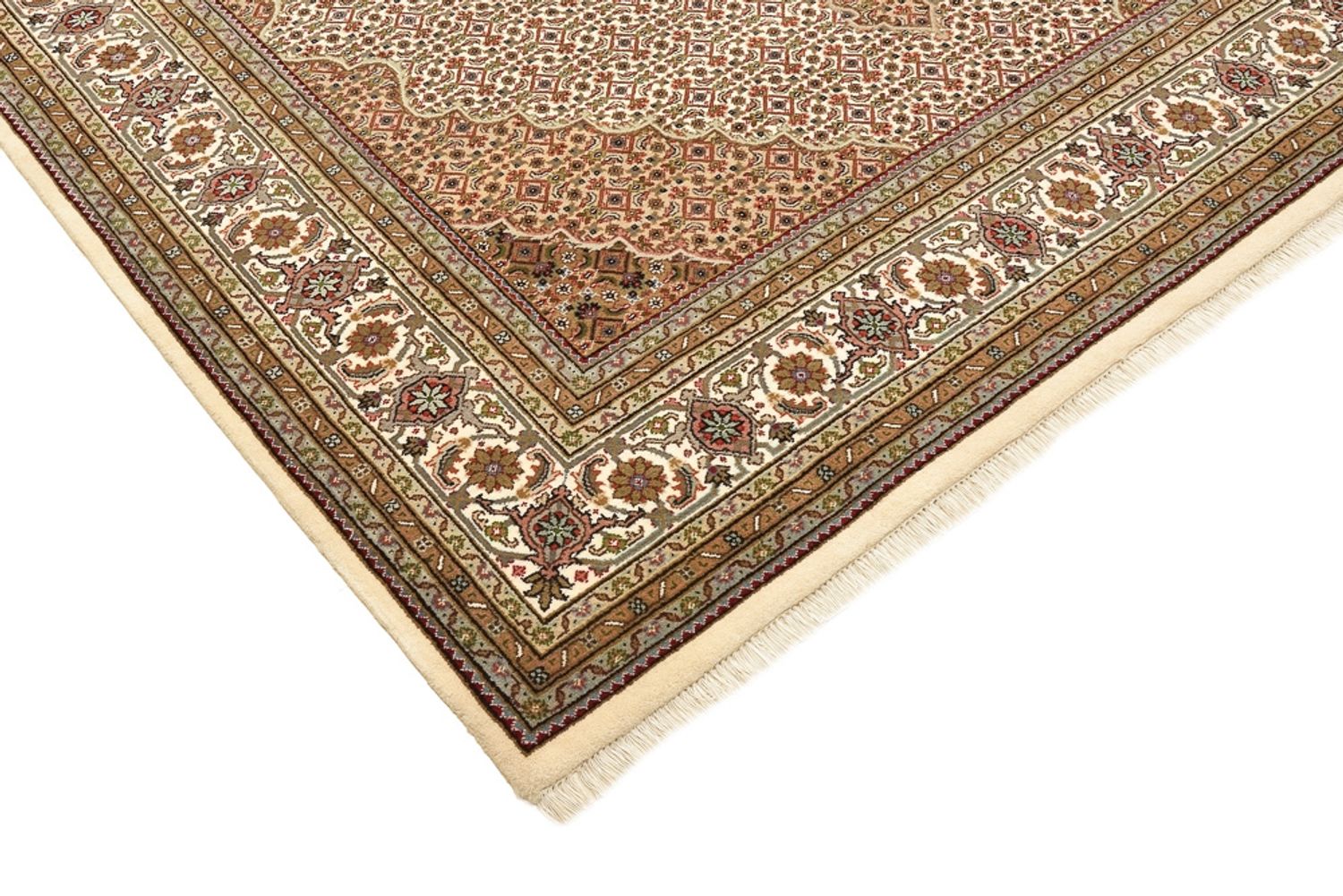 Tappeto orientale - Tabriz quadrato  - 203 x 201 cm - beige scuro