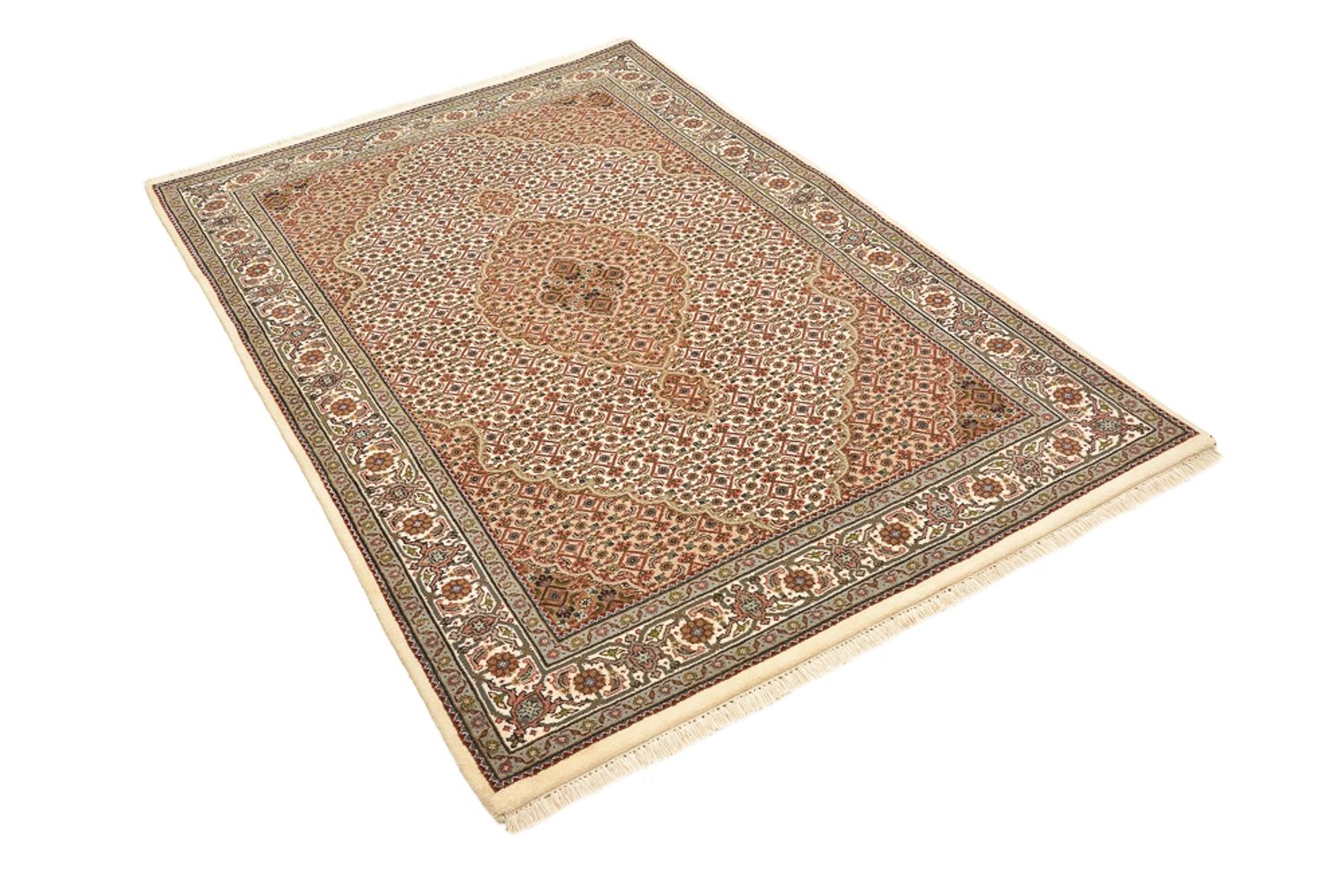 Tappeto orientale - Tabriz - 177 x 125 cm - beige scuro