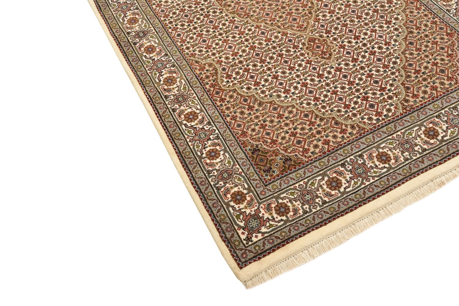Tappeto orientale - Tabriz - 177 x 125 cm - beige scuro