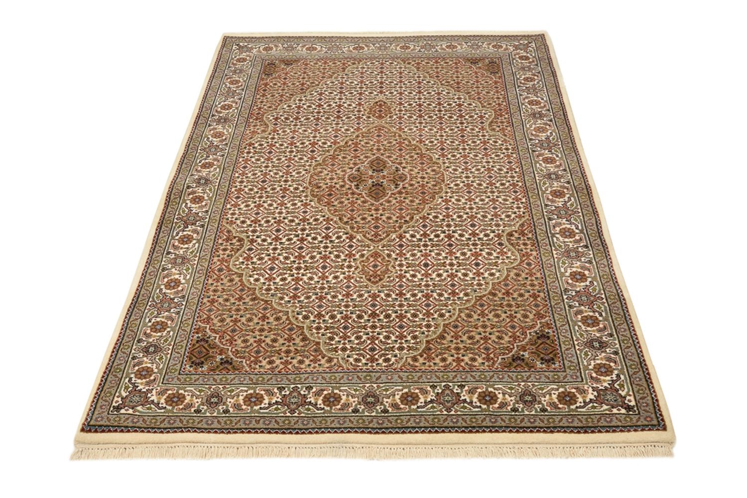 Tappeto orientale - Tabriz - 177 x 125 cm - beige scuro