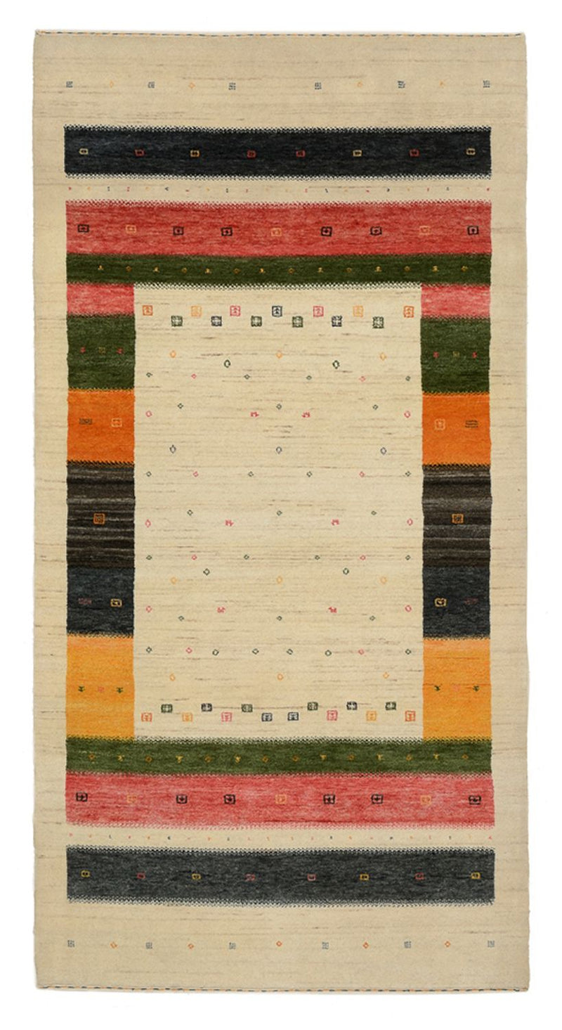 Tappeto corsia Tappeto Gabbeh - Loribaft Indus - 195 x 101 cm - beige chiaro