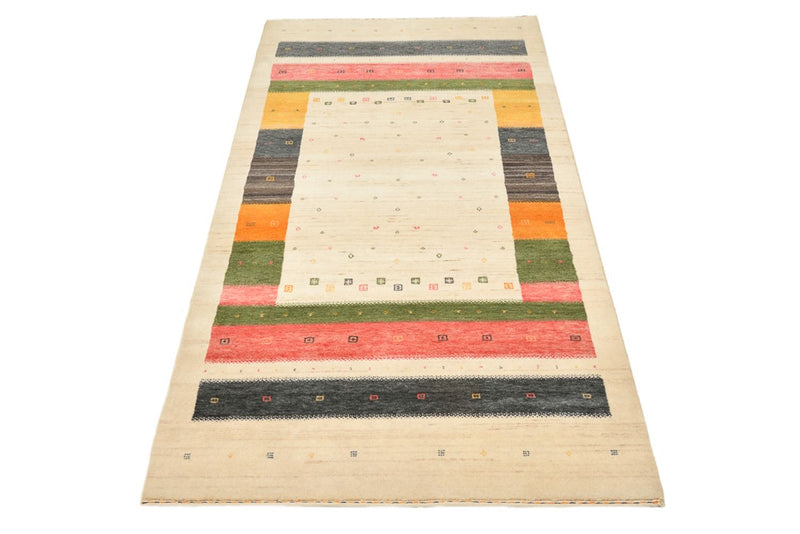 Tappeto corsia Tappeto Gabbeh - Loribaft Indus - 195 x 101 cm - beige chiaro