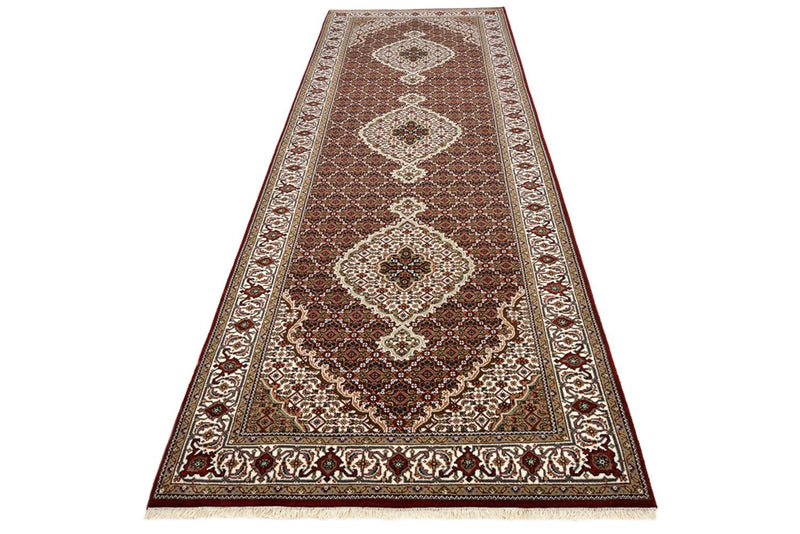 Tappeto corsia Tappeto orientale - Tabriz - 362 x 122 cm - beige chiaro