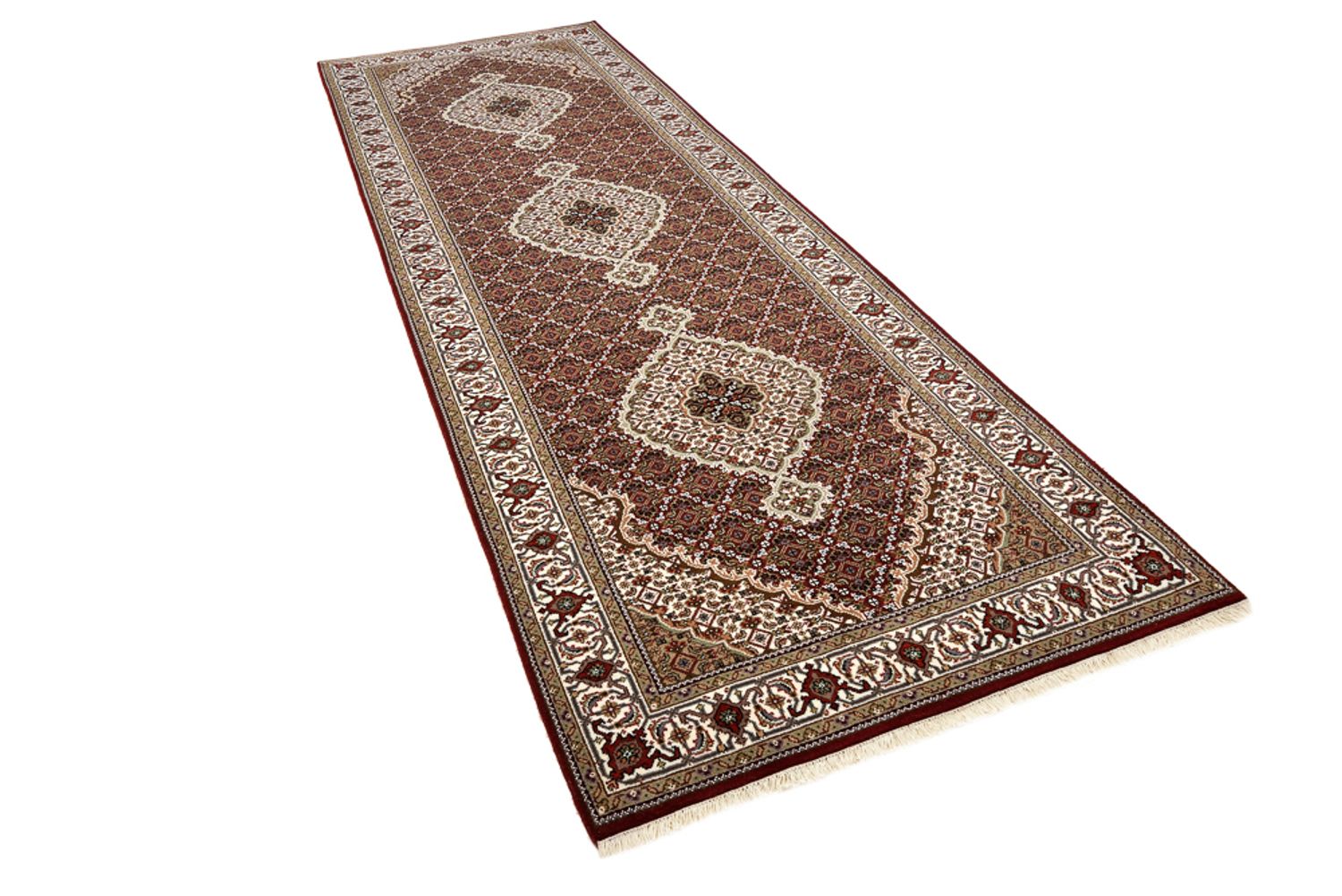 Tappeto corsia Tappeto orientale - Tabriz - 362 x 122 cm - beige chiaro