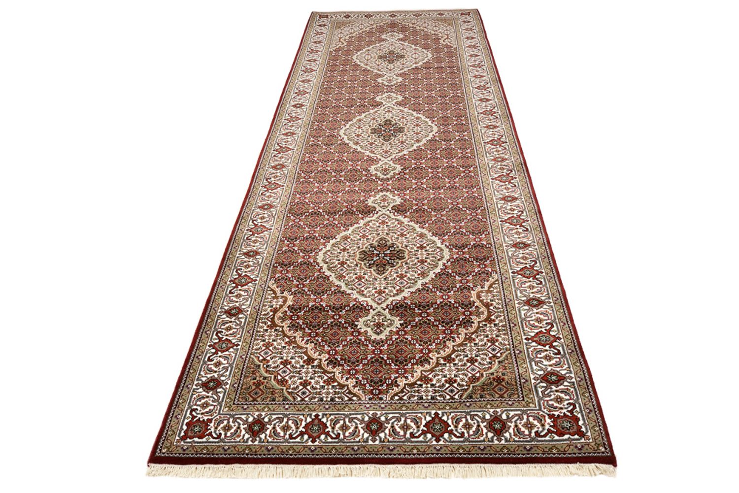 Tappeto corsia Tappeto orientale - Tabriz - 362 x 122 cm - beige chiaro
