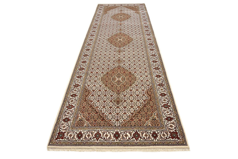 Tappeto corsia Tappeto orientale - Tabriz - 372 x 121 cm - beige chiaro