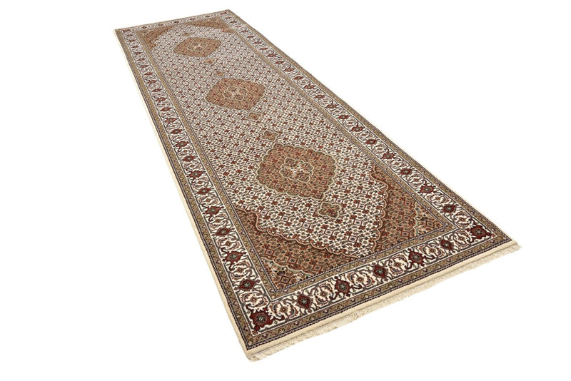 Tappeto corsia Tappeto orientale - Tabriz - 372 x 121 cm - beige chiaro