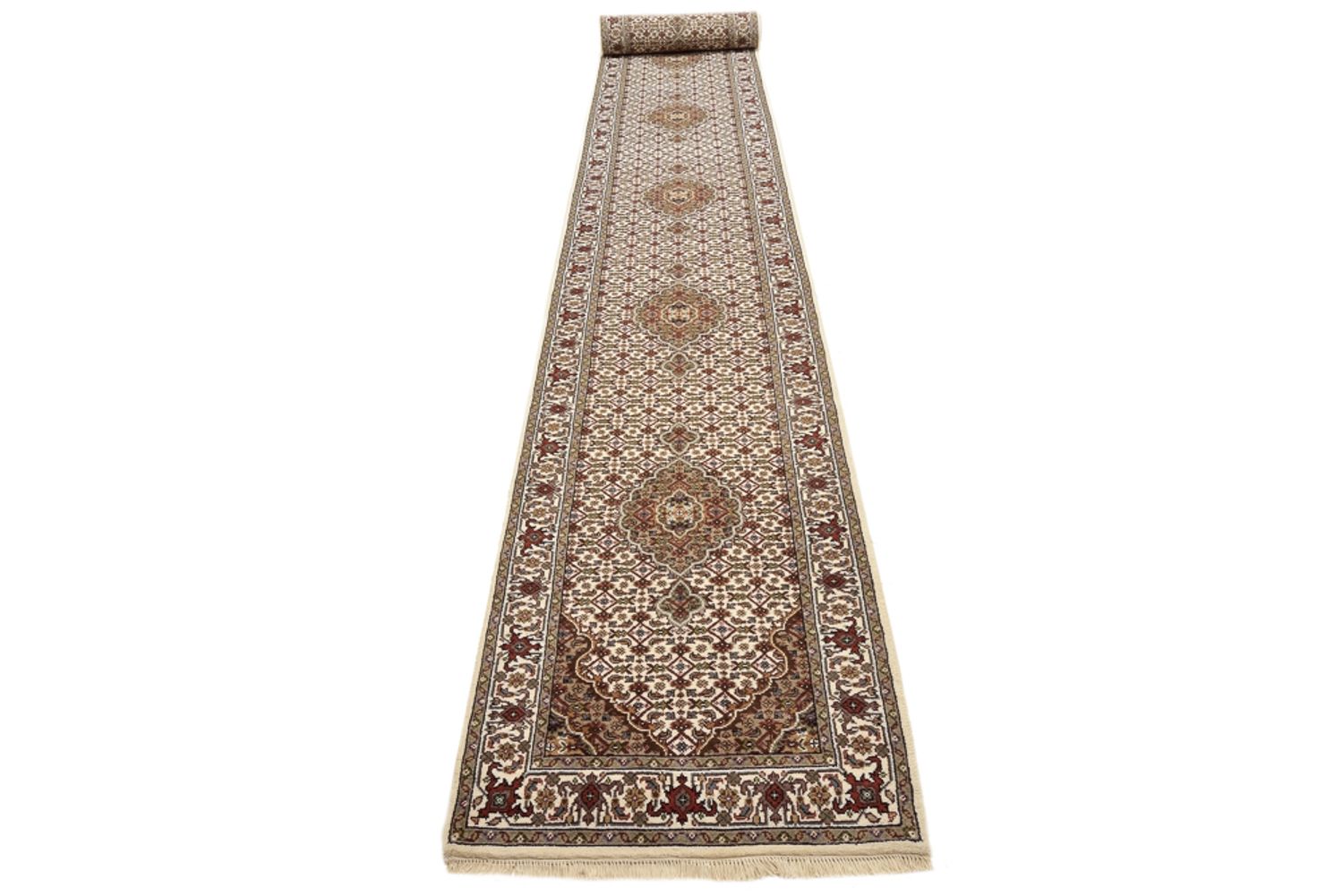 Tappeto corsia Tappeto orientale - Tabriz - 602 x 81 cm - beige chiaro