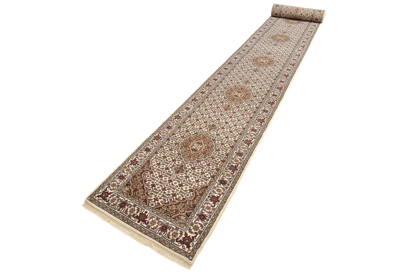 Tappeto corsia Tappeto orientale - Tabriz - 602 x 81 cm - beige chiaro