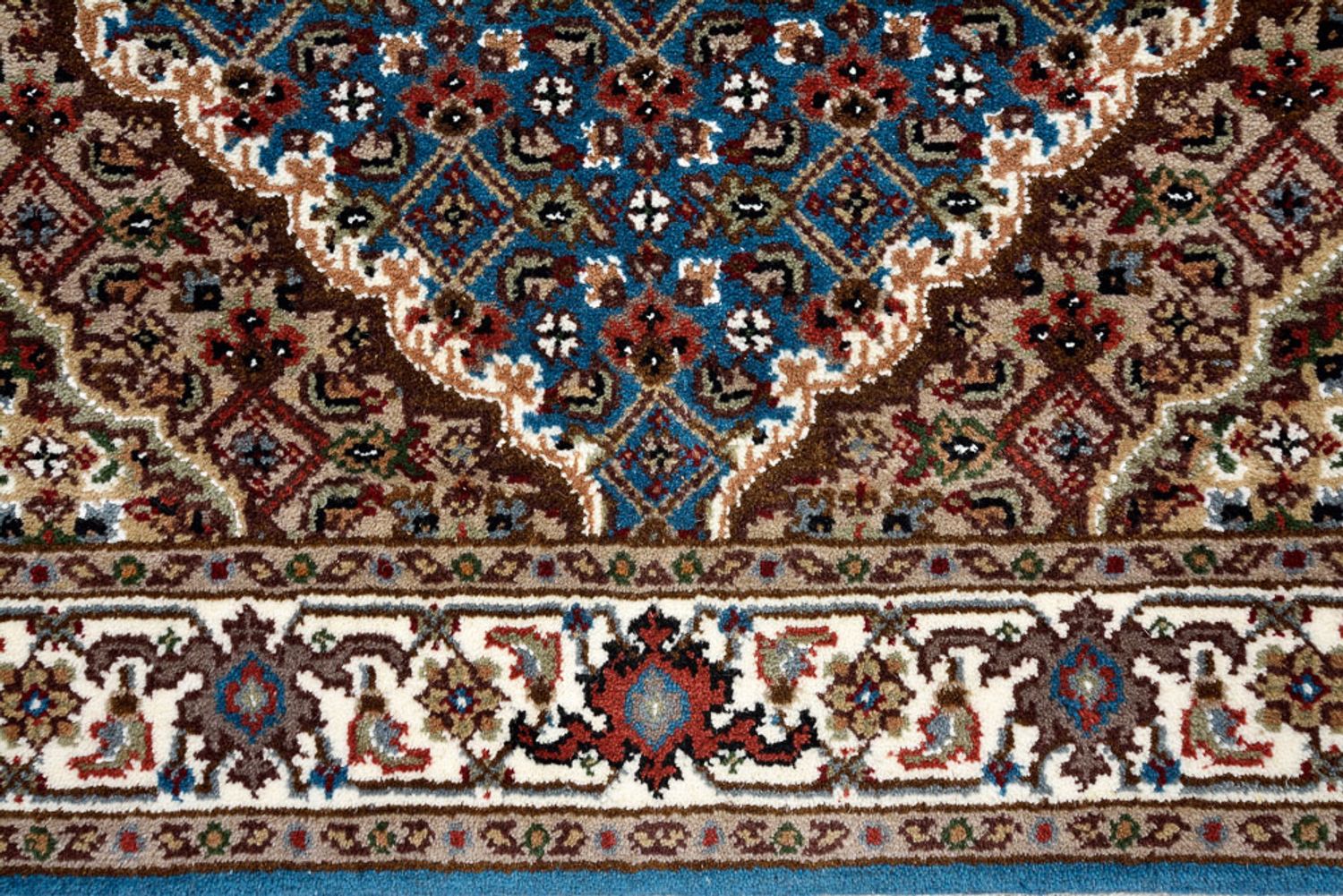 Tappeto corsia Tappeto orientale - Tabriz - 244 x 75 cm - blu scuro