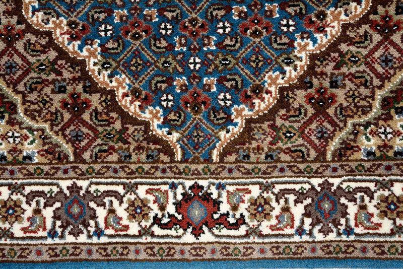 Tappeto corsia Tappeto orientale - Tabriz - 244 x 75 cm - blu scuro