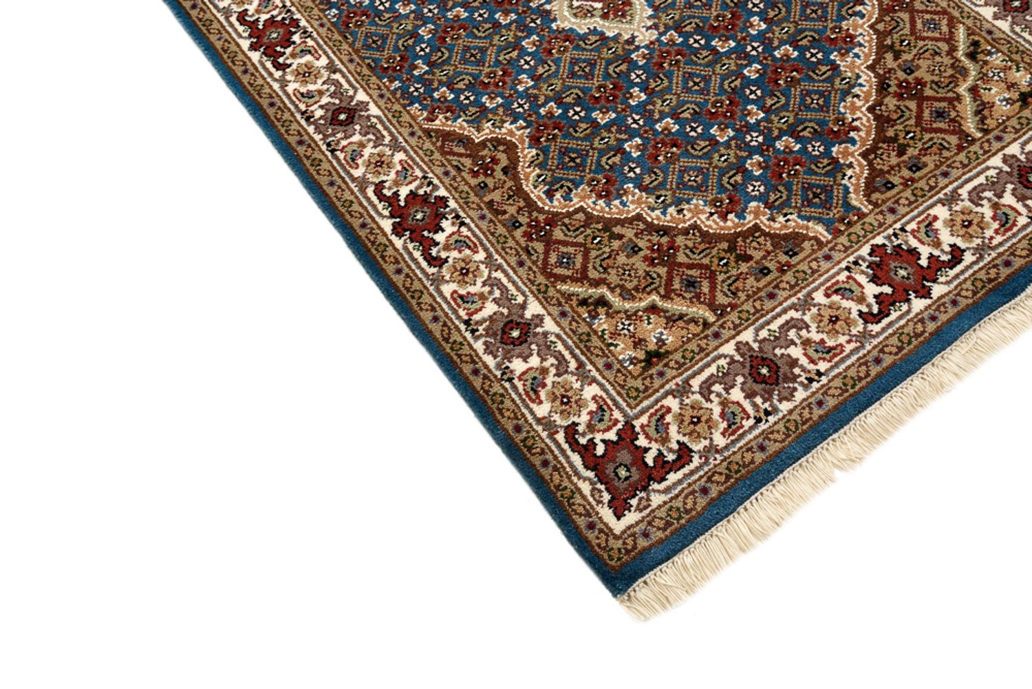 Tappeto corsia Tappeto orientale - Tabriz - 454 x 79 cm - blu scuro