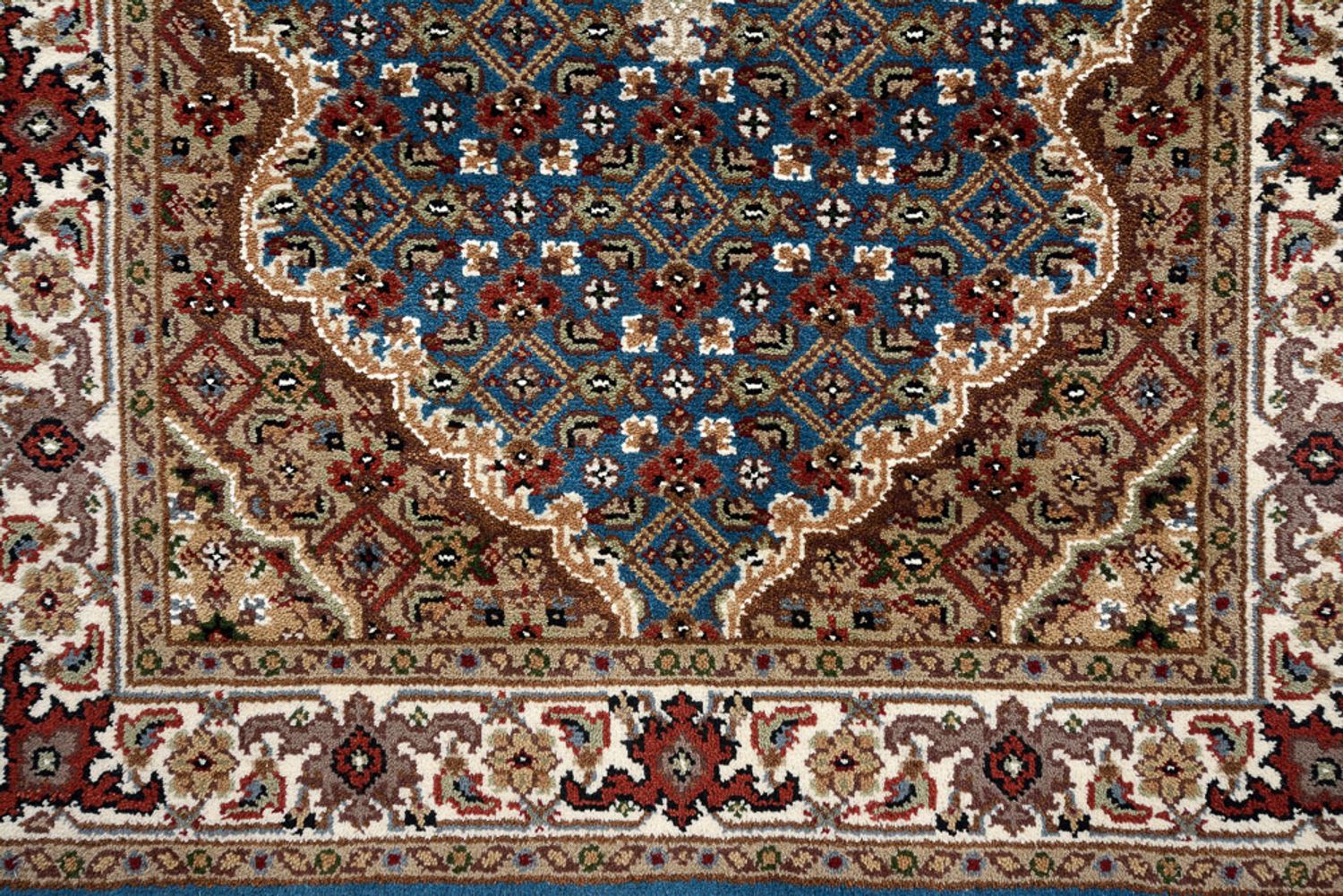 Tappeto corsia Tappeto orientale - Tabriz - 454 x 79 cm - blu scuro