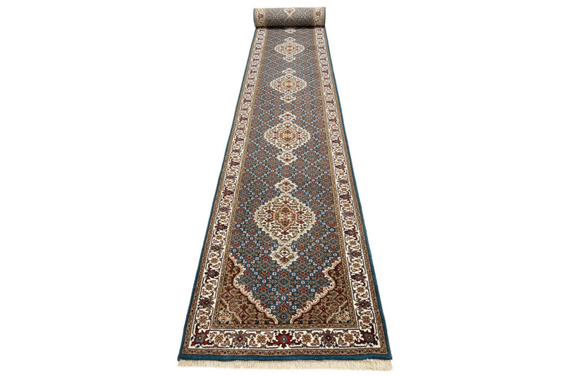 Tappeto corsia Tappeto orientale - Tabriz - 615 x 79 cm - blu scuro