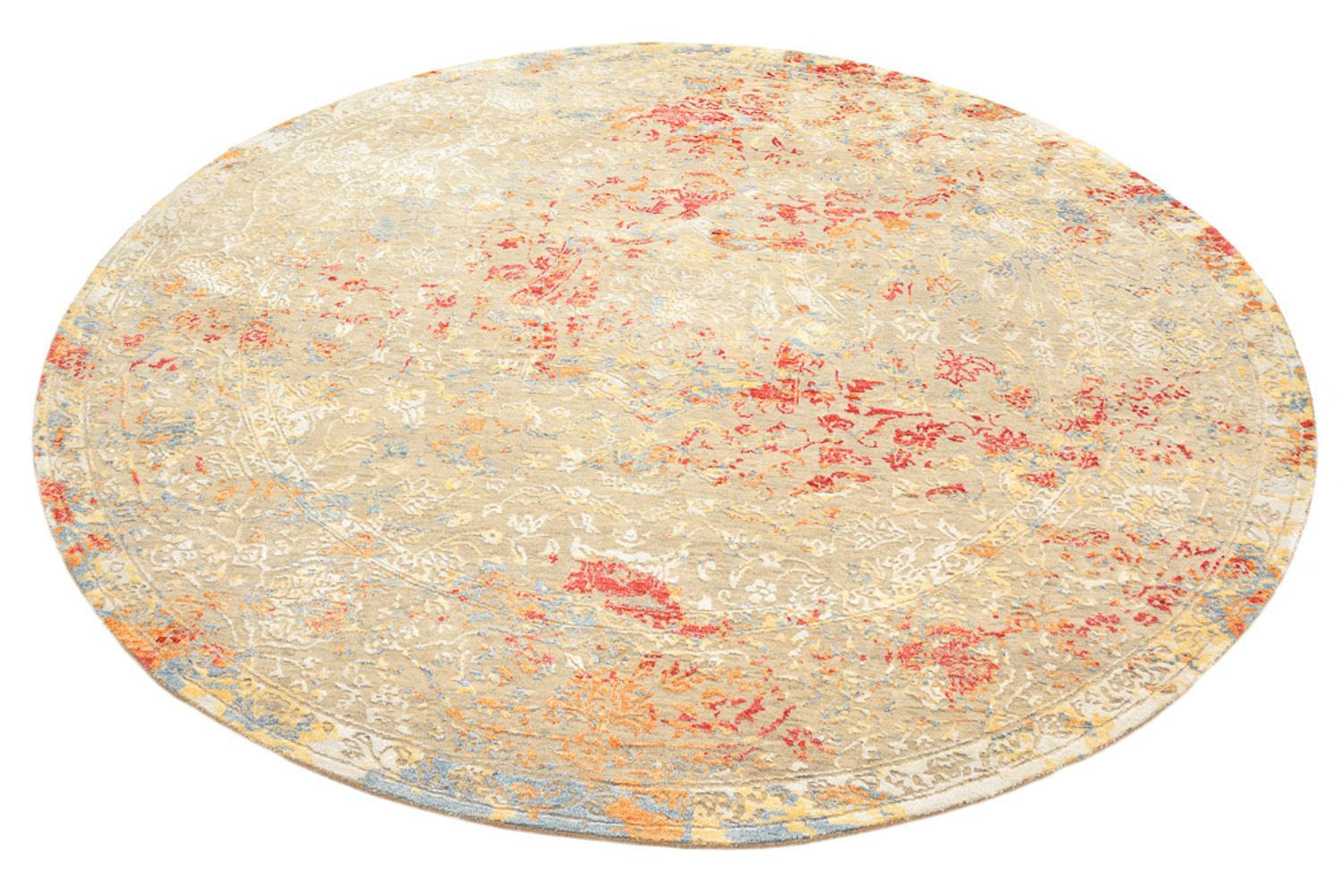 Tappeto di design rotondo  - 204 x 202 cm - sabbia