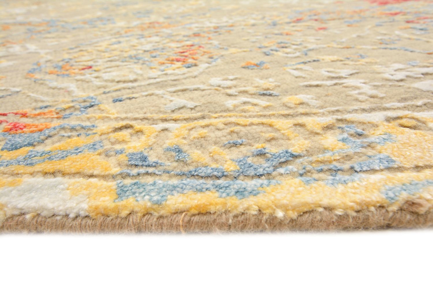Tappeto di design rotondo  - 204 x 202 cm - sabbia