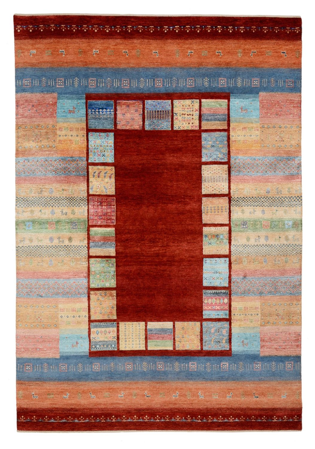 Tappeto Gabbeh - Loribaft Indus - 299 x 203 cm - rosso
