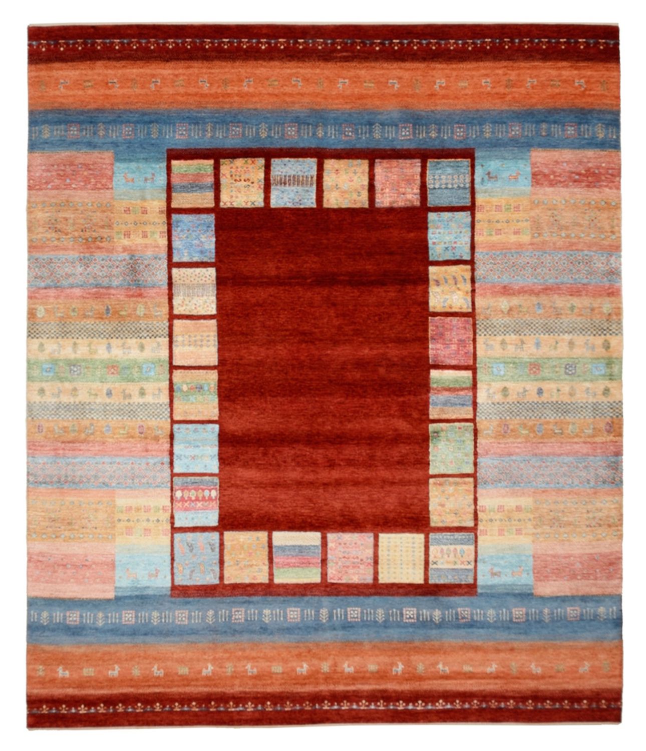 Tappeto Gabbeh - Loribaft Indus - 302 x 253 cm - rosso