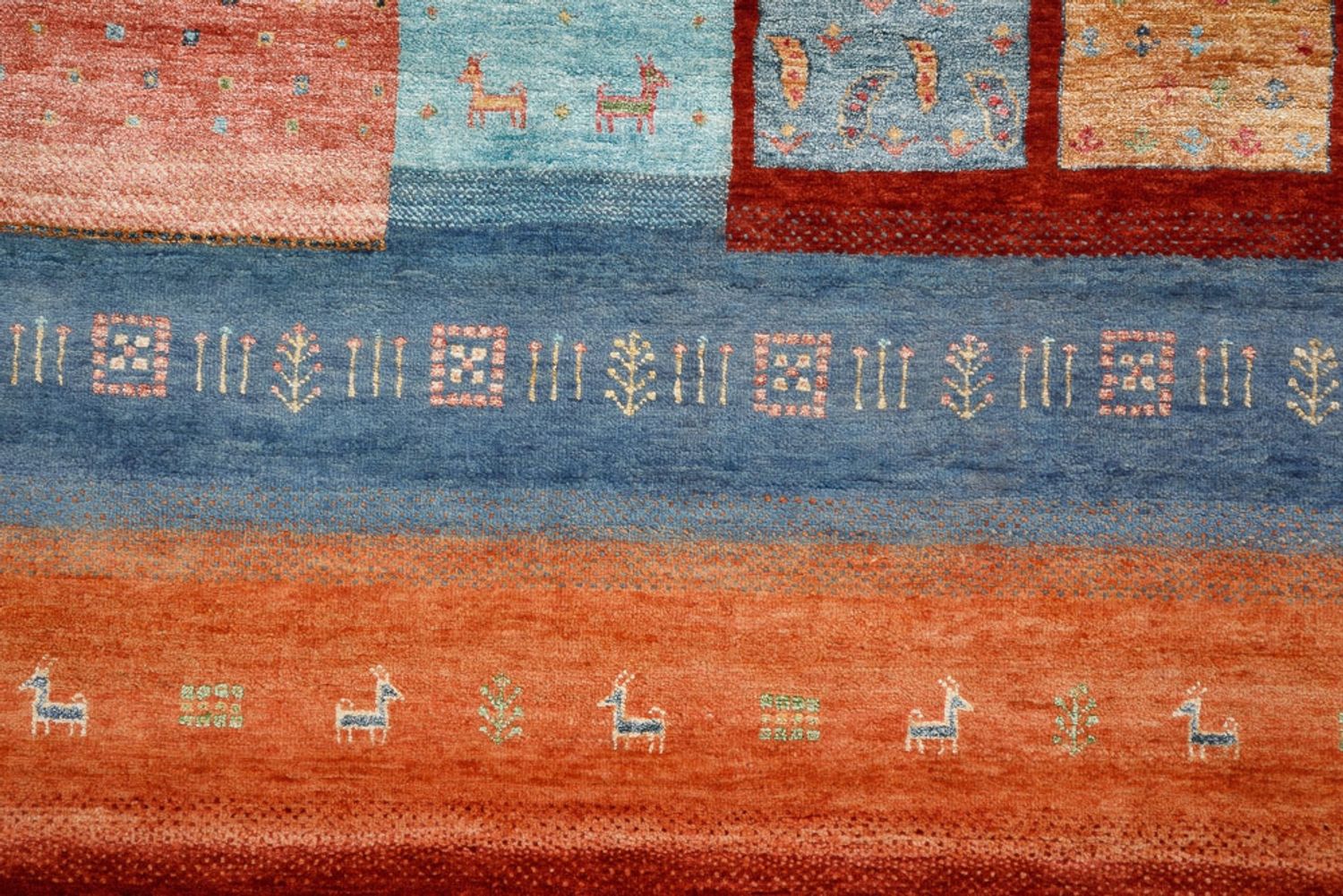 Tappeto Gabbeh - Loribaft Indus - 302 x 253 cm - rosso