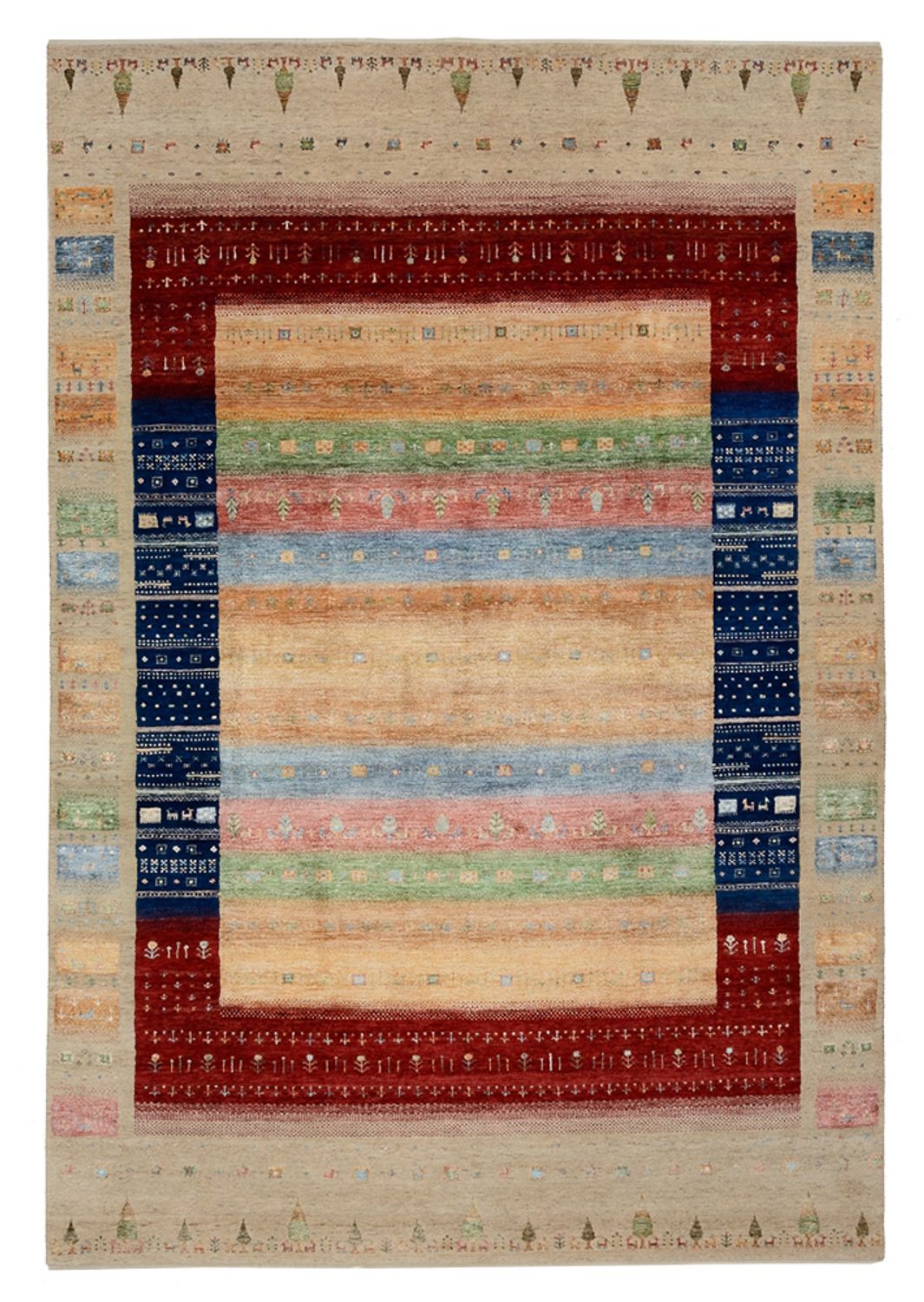 Tappeto Gabbeh - Loribaft Indus - 302 x 205 cm - multicolore