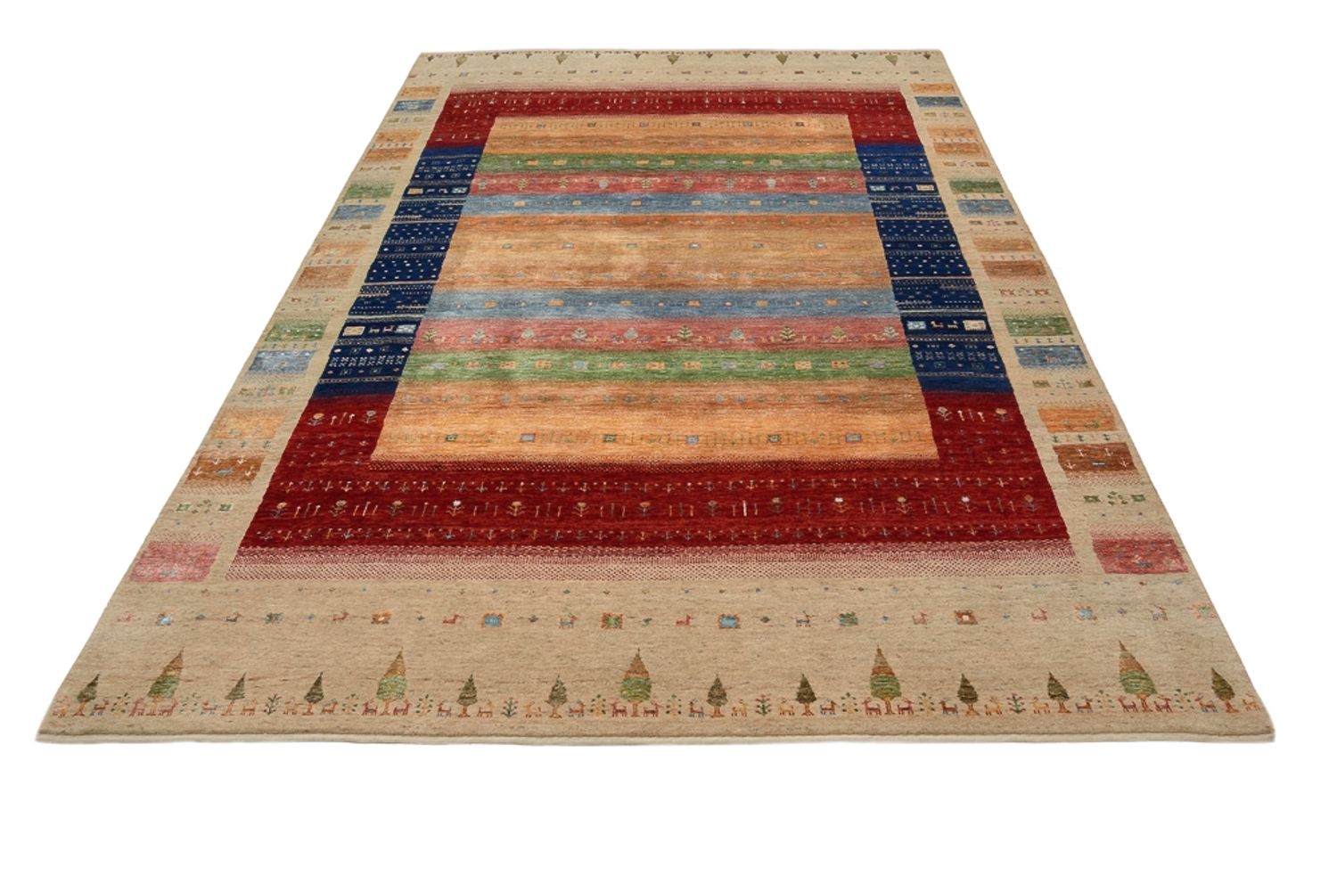 Tappeto Gabbeh - Loribaft Indus - 302 x 205 cm - multicolore