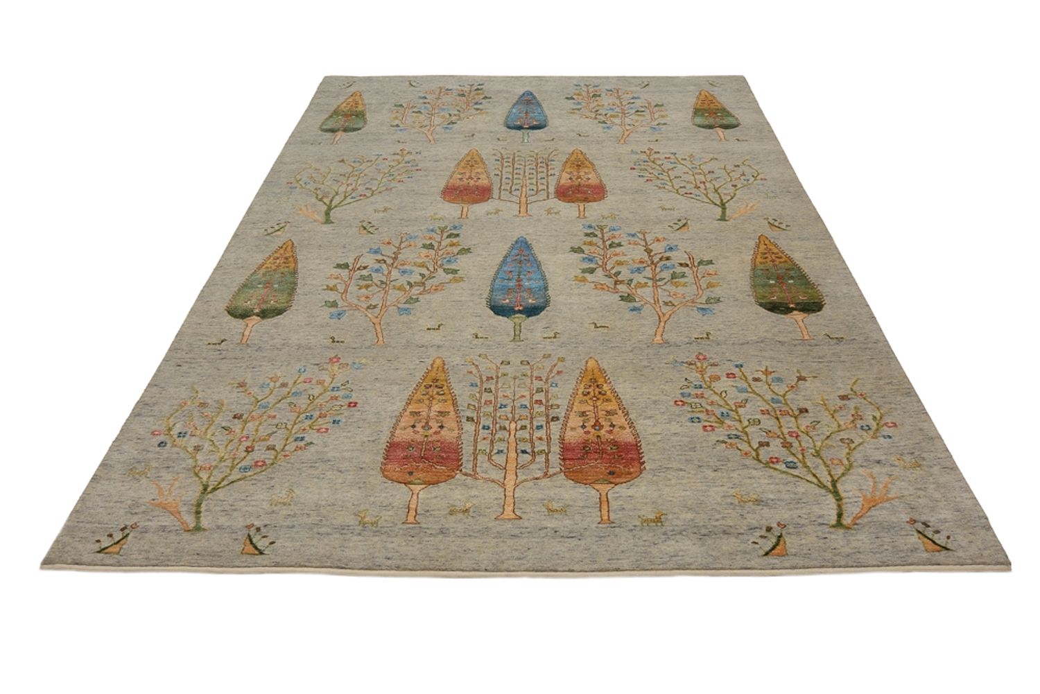 Tappeto Gabbeh - Loribaft Indus - 295 x 206 cm - grigio chiaro