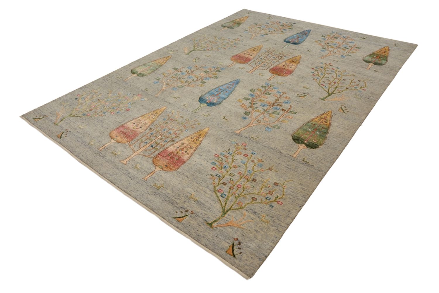 Tappeto Gabbeh - Loribaft Indus - 295 x 206 cm - grigio chiaro