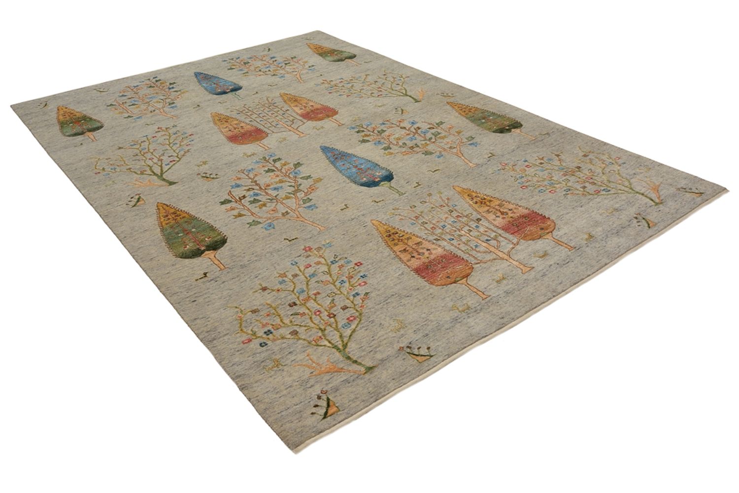 Tappeto Gabbeh - Loribaft Indus - 295 x 206 cm - grigio chiaro