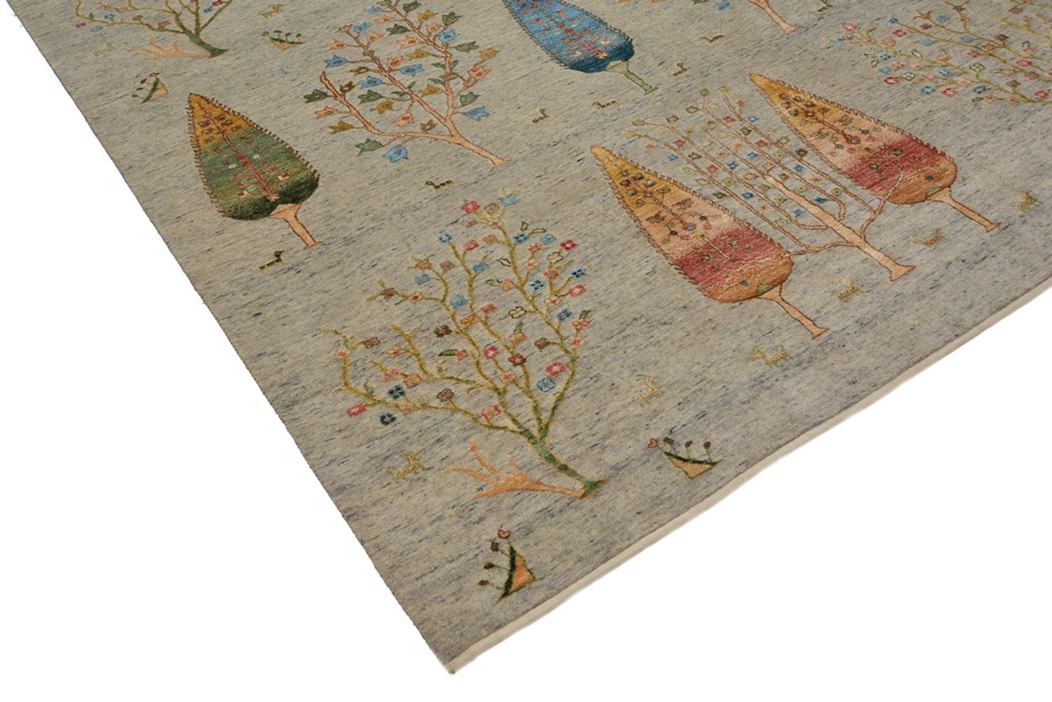 Tappeto Gabbeh - Loribaft Indus - 295 x 206 cm - grigio chiaro