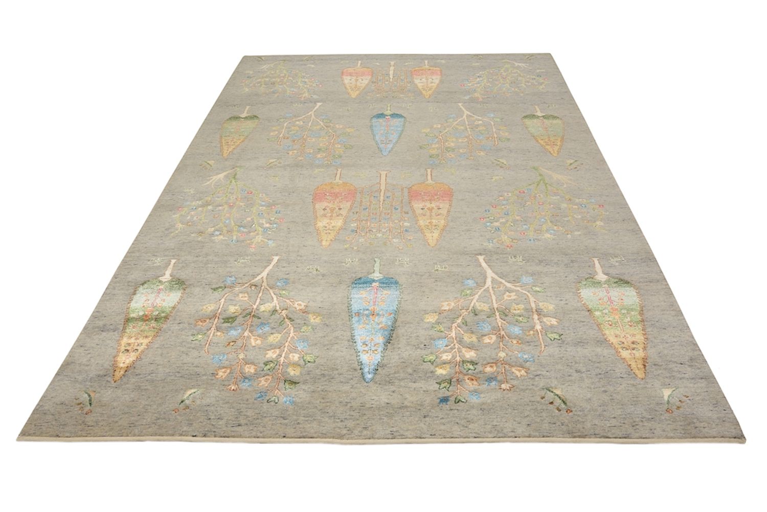 Tappeto Gabbeh - Loribaft Indus - 295 x 206 cm - grigio chiaro
