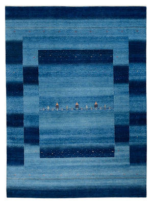 Tappeto Gabbeh - Loribaft Indus - 342 x 253 cm - blu