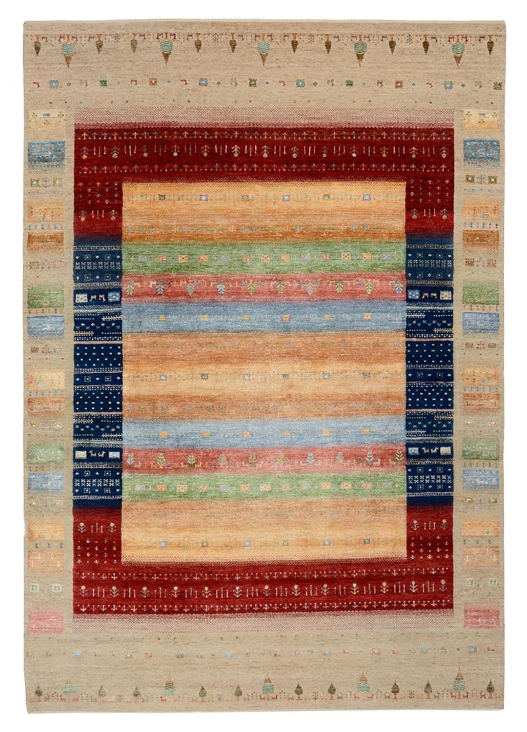 Tappeto Gabbeh - Loribaft Indus - 300 x 206 cm - multicolore