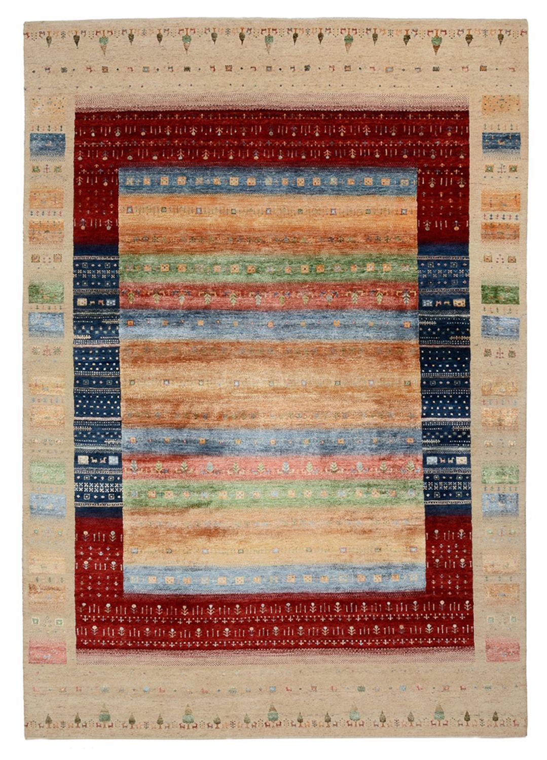Tappeto Gabbeh - Loribaft Indus - 343 x 241 cm - multicolore