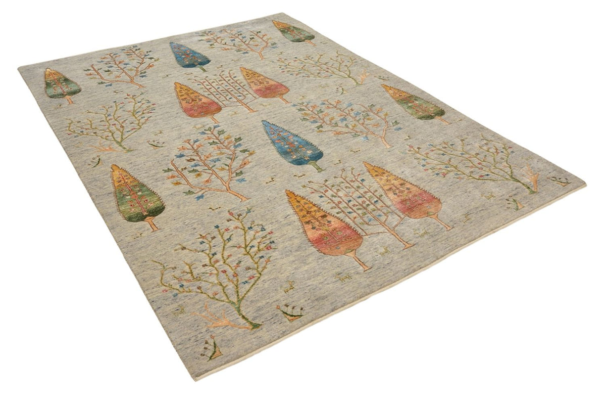 Tappeto Gabbeh - Loribaft Indus - 241 x 173 cm - grigio chiaro