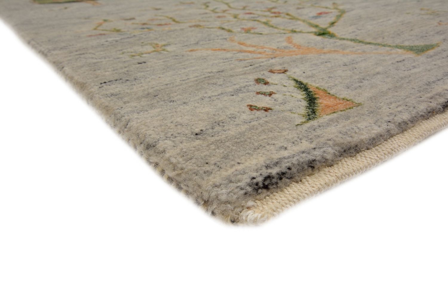 Tappeto Gabbeh - Loribaft Indus - 241 x 173 cm - grigio chiaro