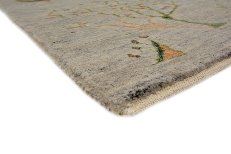 Tappeto Gabbeh - Loribaft Indus - 241 x 173 cm - grigio chiaro