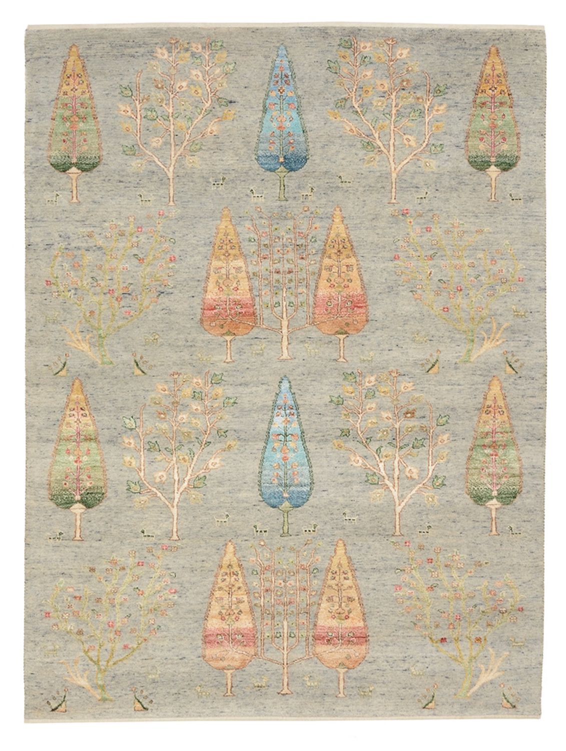 Tappeto Gabbeh - Loribaft Indus - 204 x 155 cm - grigio chiaro