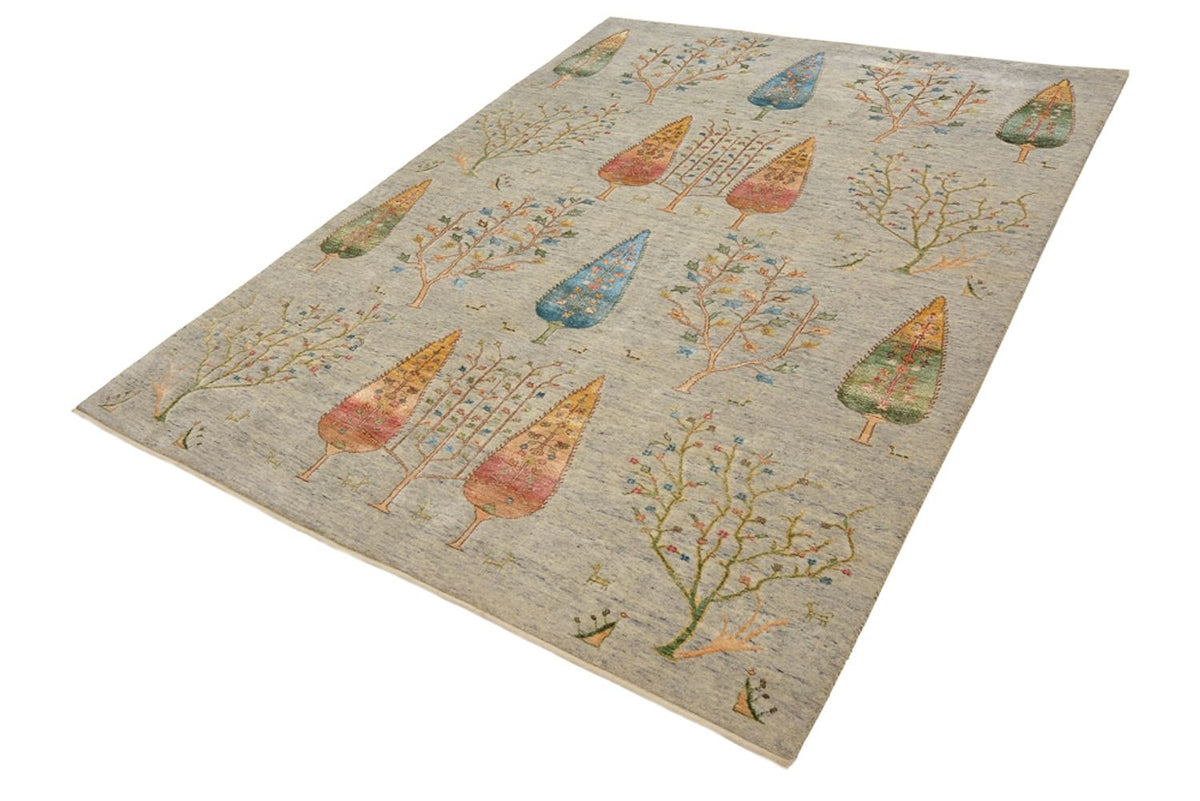 Tappeto Gabbeh - Loribaft Indus - 204 x 155 cm - grigio chiaro