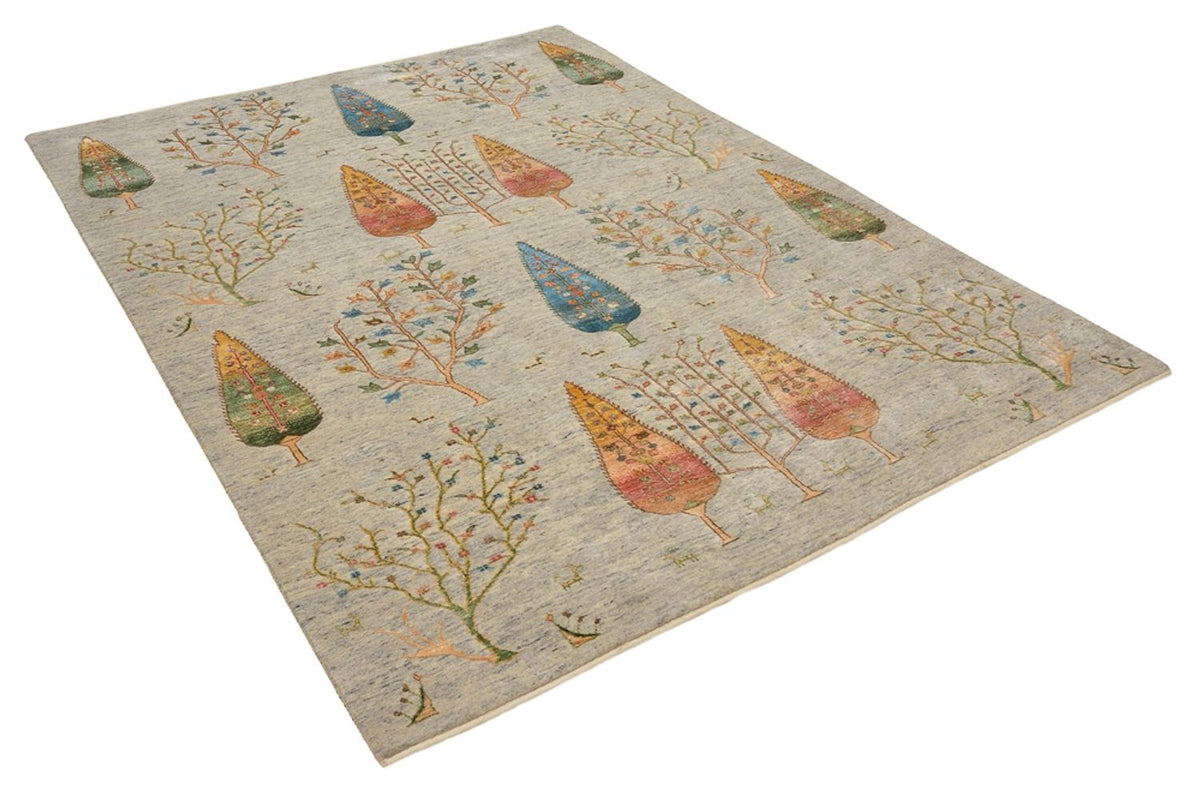 Tappeto Gabbeh - Loribaft Indus - 204 x 155 cm - grigio chiaro