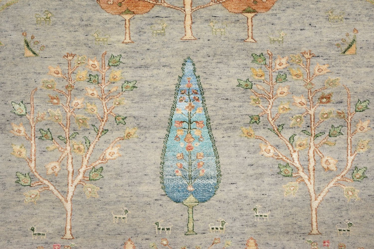 Tappeto Gabbeh - Loribaft Indus - 204 x 155 cm - grigio chiaro