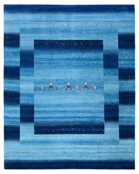 Tappeto Gabbeh - Loribaft Indus - 304 x 243 cm - blu chiaro
