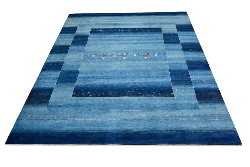 Tappeto Gabbeh - Loribaft Indus - 304 x 243 cm - blu chiaro