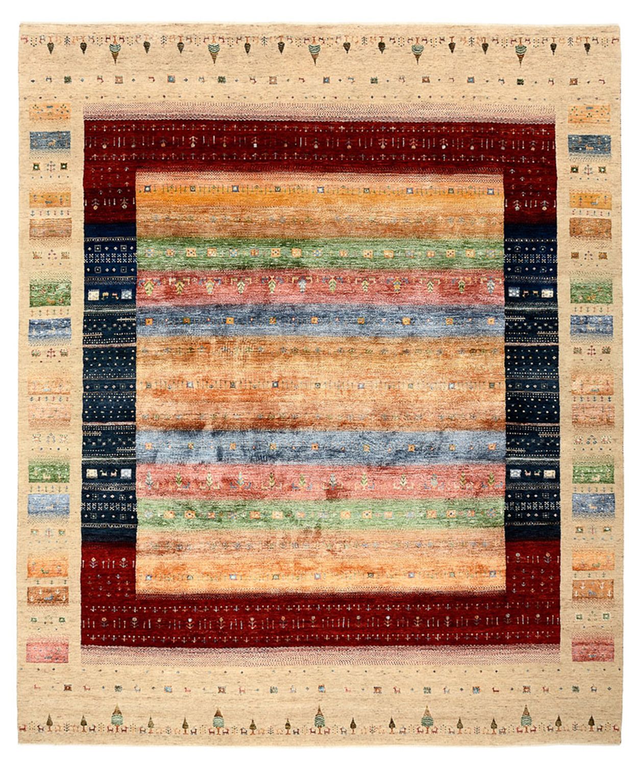 Tappeto Gabbeh - Loribaft Indus - 300 x 251 cm - multicolore