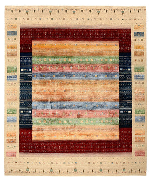 Tappeto Gabbeh - Loribaft Indus - 300 x 251 cm - multicolore