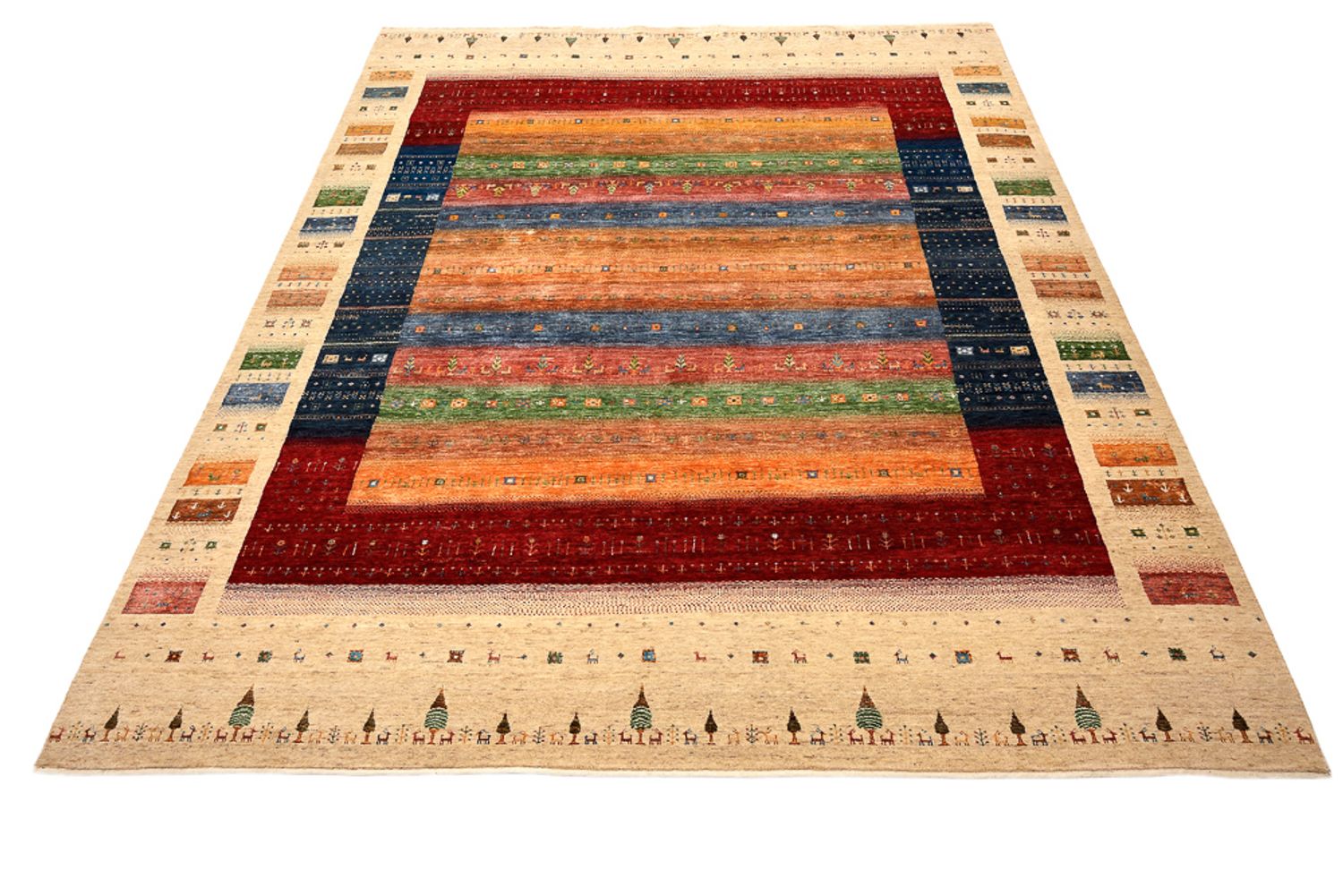 Tappeto Gabbeh - Loribaft Indus - 300 x 251 cm - multicolore